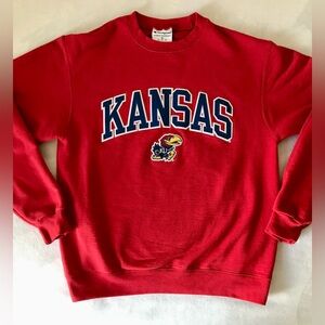 Champion Kansas Jayhawks Official Team Crew Neck Sweatshirt Mens Size Medium